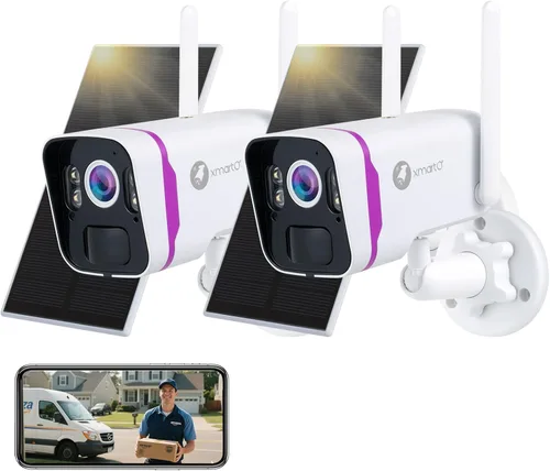 Miniatura 12 de xmartO Sistema de cámara de seguridad solar sin cables WiFi 6, kit de cámara CCTV QHD de 4 cámaras 4MP con NVR WiFi 4K expandible de 10 canales