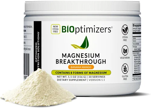 Miniatura 12 de BIOptimizers Magnesio Breakthrough Drink - 8 formas de magnesio, electrolitos, salud del sueño, estrés, recuperación muscular, apoyo cardíaco