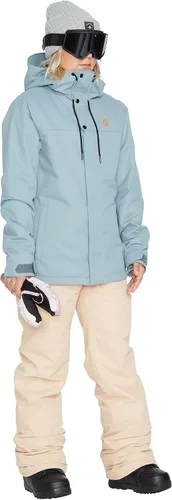 Miniatura 4 de Volcom Chaqueta con capucha Bolt para mujer, con aislamiento para snowboard y esquí, Negro