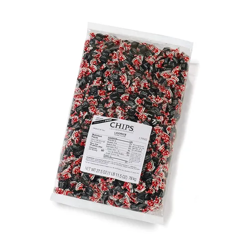 CHIPS - Pastillas italianas clásicas de regaliz, pastillas calmantes para la garganta de mentol con goma de acacia, rico sabor a regaliz, caramelo