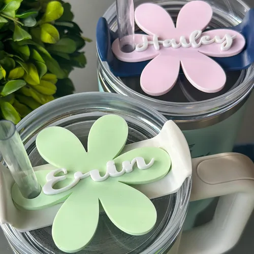 Miniatura 7 de Stanl-y - Placas de nombre personalizadas para vaso Stanl-y, con letras en relieve para la tapa, etiqueta de nombre acrílica personalizada