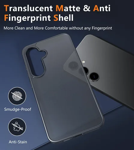 Miniatura 1126 de FNTCASE Funda para iPhone 17 Pro: Fundas delgadas translúcidas de color azul claro compatibles con MagSafe, protección completa de la cámara