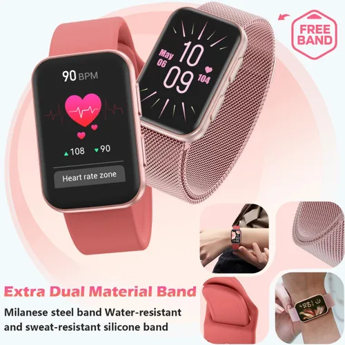 Miniatura 2 de MorePro Rastreador de salud para mujeres y hombres, monitoreo de presión arterial y oxígeno de frecuencia cardíaca 24/7, monitor de sueño, más