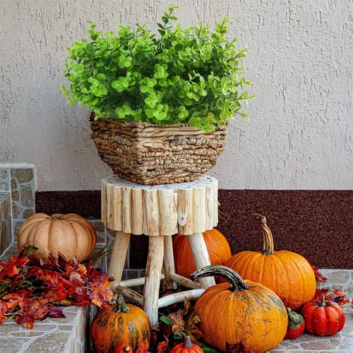 Miniatura 3 de Flores artificiales para exteriores, 8 paquetes de flores falsas resistentes a los rayos UV, flores sintéticas de plástico para exteriores, plantas