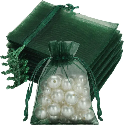 Miniatura 10 de joycraft 50 bolsas de organza amarillo limón – 2.7 x 3.5 pulgadas, bolsa de malla transparente para joyas, pequeña bolsa de favor de fiesta