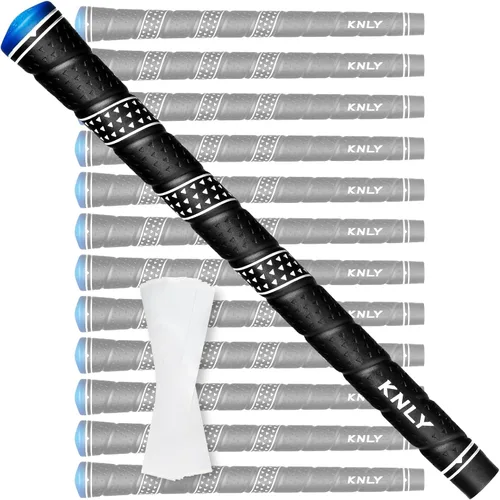 Miniatura 8 de KNLY Juego de 13 agarres de golf envolventes con tecnología de control de textura cóncava triangular, agarre de goma para todo tipo de clima