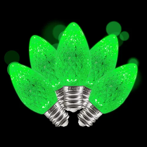 Miniatura 8 de Caja de 25 bombillas LED C7 de repuesto con certificación UL, 2 LED SMD en cada bombilla C7 regulable para tira de luces al aire libre, totalmente