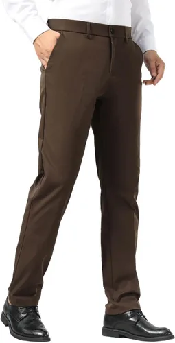 Miniatura 16 de Plaid&Plain - Pantalones chinos, a los tobillos de corte ajustado, elásticos, color caqui, para hombre