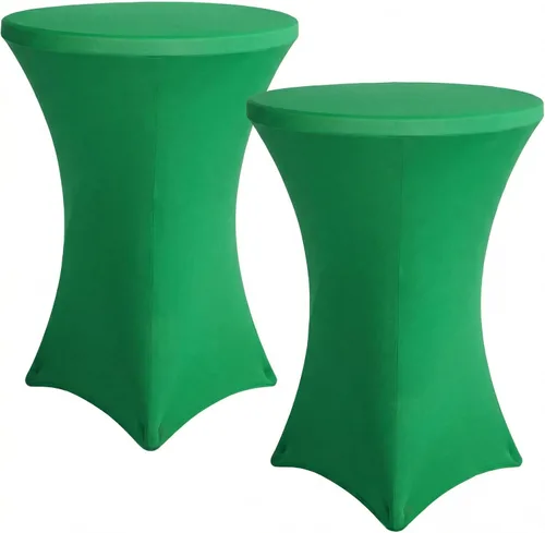 Miniatura 7 de Mantel para mesa de cóctel, paquete de 2 manteles de cóctel ajustables de elastano, manteles redondos elásticos para bar, boda, fiesta, banquete