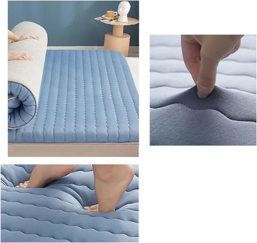 Miniatura 3 de Colchón de piso, colchón de camping, colchón de tatami, colchón de futón japonés, colchón portátil plegable suave, para dormitorio, sofá, Marrón
