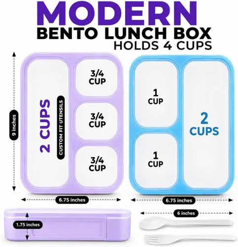 Miniatura 2 de Rainbow Unicorn Sports Bento - Fiambrera para niños, mujeres, niñas, niños, porción de aperitivos para niños pequeños, preescolares, almuerzos