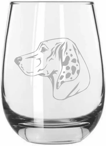 Miniatura 256 de Sakhalin Husky Dog - Copa de vino grabada personalizada de 15.25 onzas sin tallo