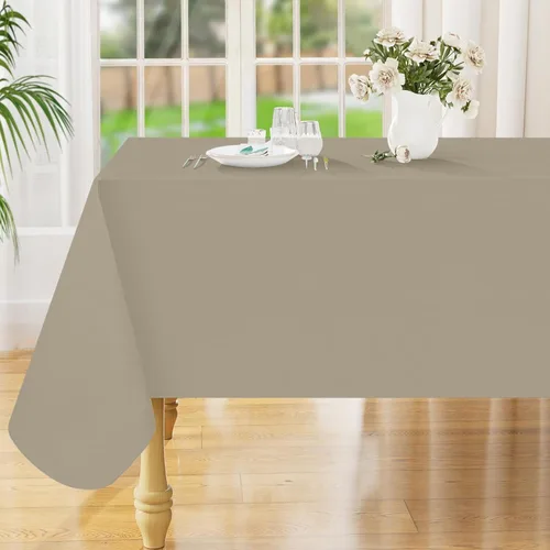 Miniatura 18 de Smiry Mantel cuadrado de vinilo impermeable de 54x54 pulgadas, protector de manteles de vinilo lavables, funda de mesa resistente a derrames