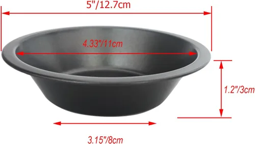 Miniatura 2 de Paquete de 8 mini moldes para tartas de 5 pulgadas, pequeños moldes redondos de metal, acero al carbono antiadherente, bandeja para hornear