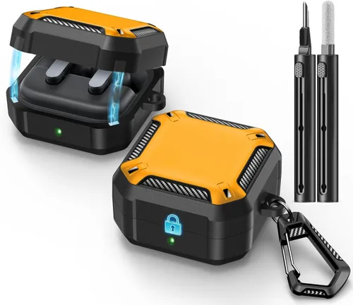 Miniatura 15 de Lock Fit Diseñado para Samsung Galaxy Buds3 FE (2025) / Buds3 Pro (2024) / Funda Buds 3 (2024), con kit de limpieza Cuerpo completo Resistente a