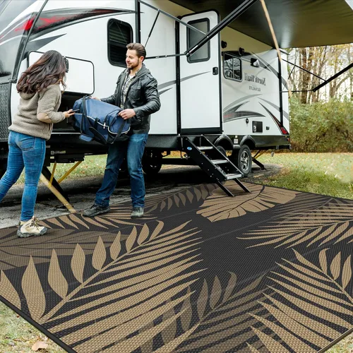 Miniatura 18 de GENIMO - Tapete reversible e impermeable para patios y exteriores, oferta, paja de plástico, para áreas grandes, campamentos, RV, pícnics, terrazas