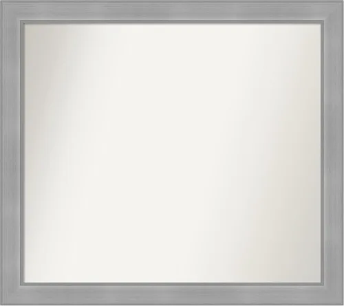 Miniatura 49 de Amanti Art Espejo de baño plateado para sobre el fregadero, 24 x 24 pulgadas, espejo cuadrado de peltre forjado a medida, marco de madera casual