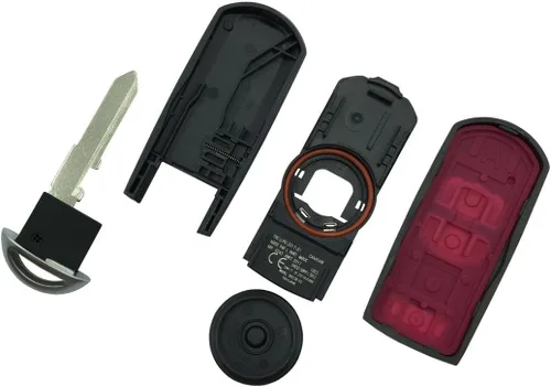 Miniatura 6 de Funda de repuesto para llavero Mazda sin llave, funda para llavero de automóvil con hoja sin cortar en blanco, Botón 3
