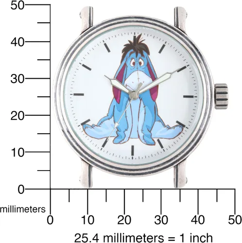Miniatura 5 de Disney Winnie the Pooh W002364 Eeyore Reloj analógico de cuarzo negro para hombre, Negro