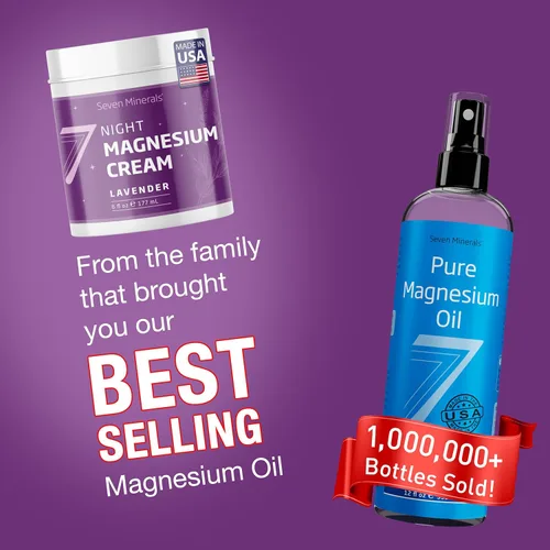 Miniatura 6 de Seven Minerals Magnesium Cream for Sleep with All-Natural Lavender - Extra Strength Magnesium Lotion for Sleep, Pain & Stress - Relaxing Blend for