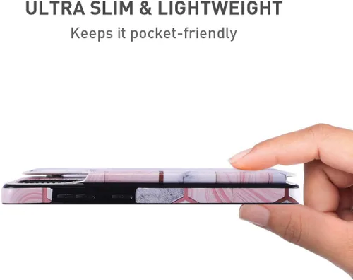 Miniatura 8 de UEEBAI Funda para Samsung Galaxy S20, Funda de cuero PU Premium Funda de cuero geométrico con patrón de mármol trasero [dos cierre magnético]