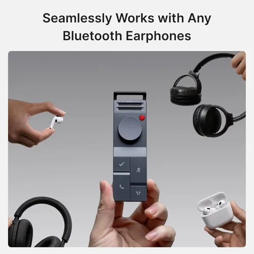 Miniatura 3 de HiDock Grabadora de voz AI P1 funciona con auriculares Bluetooth: Grabadora de voz inteligente BlueCatch Tech con reproducción Transcriptor AI