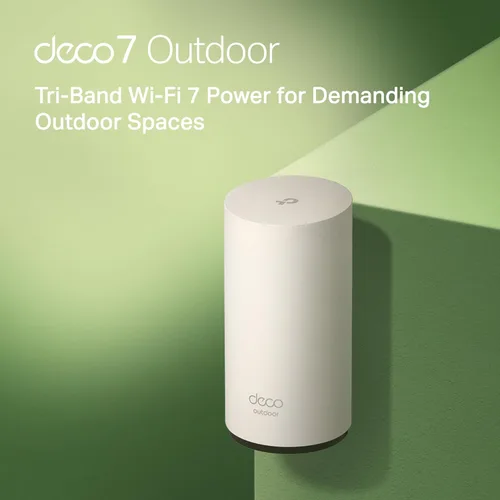 Miniatura 2 de TP-Link Deco 7 Extensor de malla Wi-Fi 7 de tres bandas BE65 BE11000 para exteriores Hasta 3000 pies cuadrados, 2 puertos PoE+ de 2.5G
