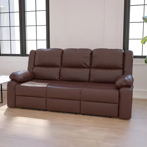 Miniatura 11 de Flash Furniture - Sofá unipersonal reclinable, Microfibra, Microfibra café chocolate.