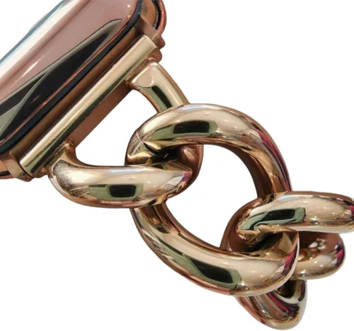 Miniatura 12 de Correas de Metal Dorado Compatibles con Apple Watch Band 38mm 40mm 41mm 42mm 44mm 45mm 46mm 49mm Pulsera de Cadena Elegante para iWatch Series 11 10