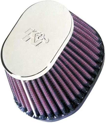 K&N Filtro de aire universal con abrazadera original de alto flujo de por vida: alto rendimiento, premium: diámetro de brida: 2.125 pulgadas, altura
