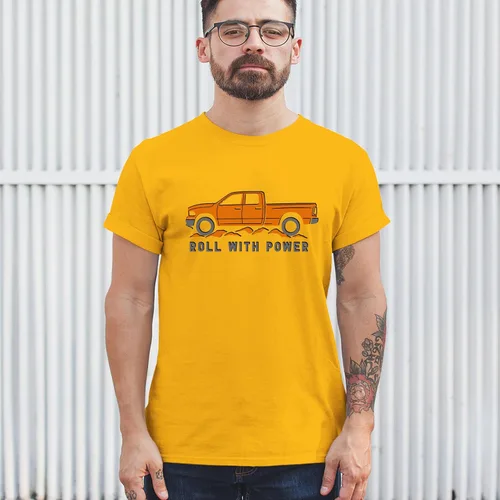 Miniatura 158 de Tee Hunt Camisetas gráficas y camisetas sin mangas para hombre Roll with Power Pickup Truck