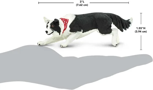 Miniatura 3 de Safari Ltd. Figura de Border Collie – Figura detallada de plástico de 5 pulgadas – Divertido juguete educativo para niños, niñas y niños a partir