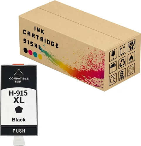 915XL Cartucho de tinta de repuesto compatible con HP 915XL, para impresoras HP OfficeJet 8010 8012 8013 8015 8020 8022 8023 8026 8028 8030, 1 negro