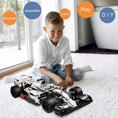 Miniatura 5 de Mould King 13117 Technik - Modelo de automóvil deportivo, kit de bloques de construcción de autos de carreras, juego coleccionable de 1235 piezas
