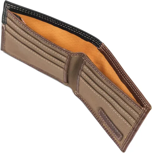 Miniatura 4 de Timberland PRO Billetera plegable RFID de cuero delgado para hombre con ventana trasera de identificación