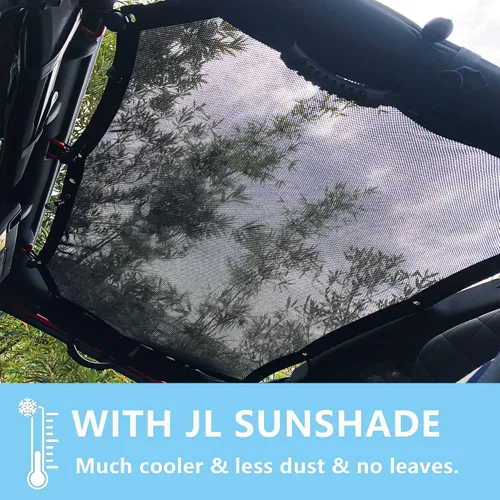 Miniatura 3 de Sombrilla para 2007-2018 Jeep Wrangler JK JKU de 2 puertas y 4 puertas frontales, malla para parasol, JK, JK Unlimited, Sport, Sport S, Sahara