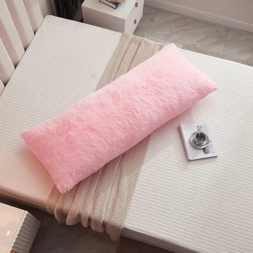 Miniatura 3 de Funda de Almohada Corporal de Piel Sintética Peluda y Esponjosa 21"x54" Cierre de Botón Fundas de Almohada de Terciopelo Funda de Almohada Corporal