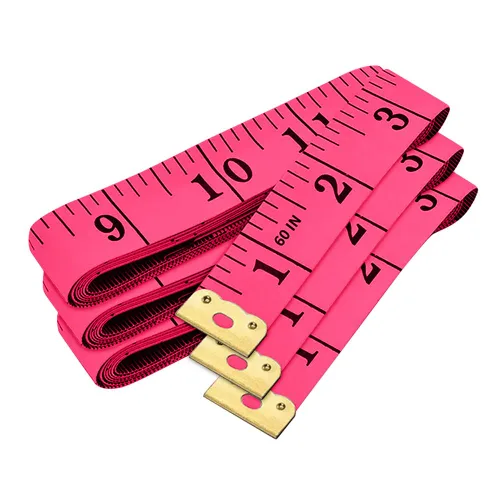 Miniatura 10 de Paquete de 3 cintas métricas corporales de doble escala suave de 60 pulgadas (150 cm), regla flexible de tela de costura y tela de artesanía