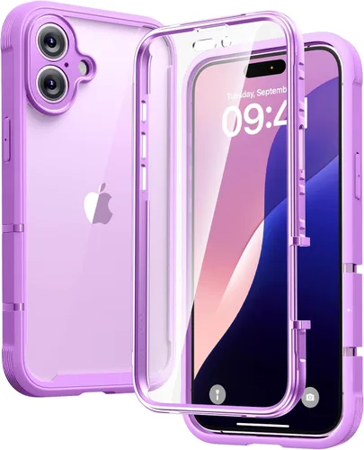 Miniatura 53 de Diaclara - Funda compatible con iPhone 11, carcasa resistente de cuerpo completo con protector de pantalla integrado sensible al tacto y Transparente