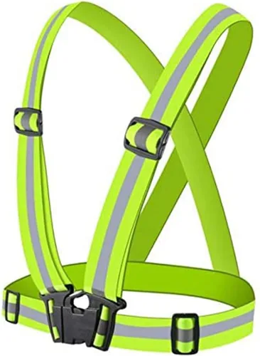 DRESBE Chaleco reflectante unisex con banda de seguridad láser ajustable para correr por la noche, ciclismo, trotar, caminar