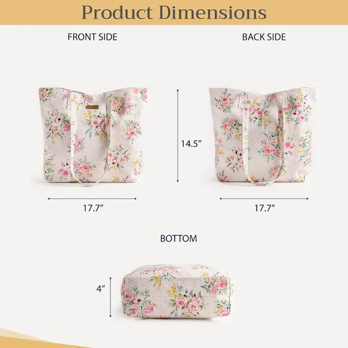 Miniatura 5 de Maison d' Hermine - Bolsa de lona de algodón reutilizable para mujeres, con asa para el hombro, bolsas a granel para compras y viajes