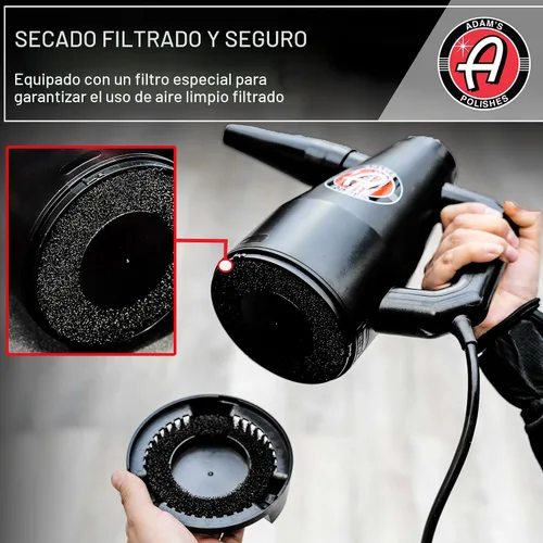 Miniatura 5 de Adam's Polishes Mini Cañón de Aire - Secador de Coche Portátil de Alta Potencia con Filtro Seco Antes de Limpiar el Coche, Detalles del Coche