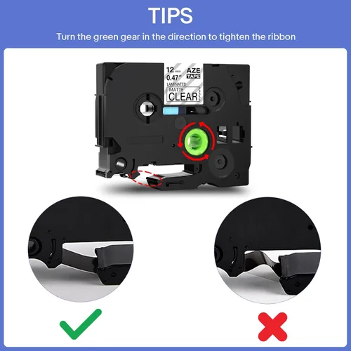 Miniatura 7 de GREENCYCLE Compatible con Brother P-Touch TZe-M31 TZ-M31 0.472 in 0.47 pulgadas 1/2 "Negro sobre mate laminado AZE cinta de etiquetas para PTD210