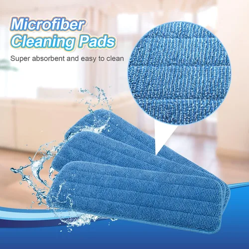 Miniatura 3 de Paquete de 3 almohadillas de microfibra de repuesto para mopas húmedas y secas, almohadillas reutilizables para trapeadores en aerosol, compatibles