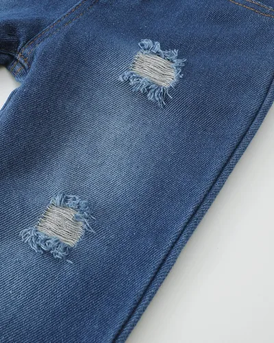 Miniatura 38 de Renotemy Ropa de bebé para niño, trajes de mezclilla, sudadera con capucha para bebés, pantalones de mezclilla, ropa para niños pequeños