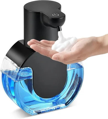 Miniatura 9 de Dispensador automático de jabón espumoso de 15 oz/420ml, desinfectante de manos espumoso, soporte de pared sin contacto con 4 niveles, dispensador