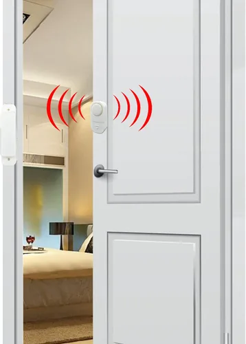 Miniatura 5 de Paquete de 12 alarmas de seguridad inalámbricas para ventana/puerta, sensor magnético, alarma de alerta antirrobo para piscina, súper fuertes