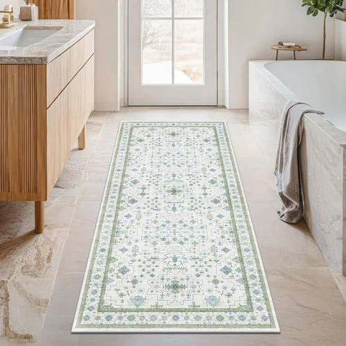 Miniatura 122 de Alfombra Boho Negra para Sala de Estar - Alfombra de Área Lavable de 10x14 Pies, Alfombras de Comedor para Debajo de la Mesa, Alfombra Suave de Pelo