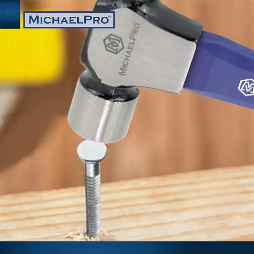 Miniatura 6 de MichaelPro Martillo de bola de 16 onzas, acero forjado de alta calidad, mango de fibra de vidrio, resistente a los golpes y bien equilibrado para un