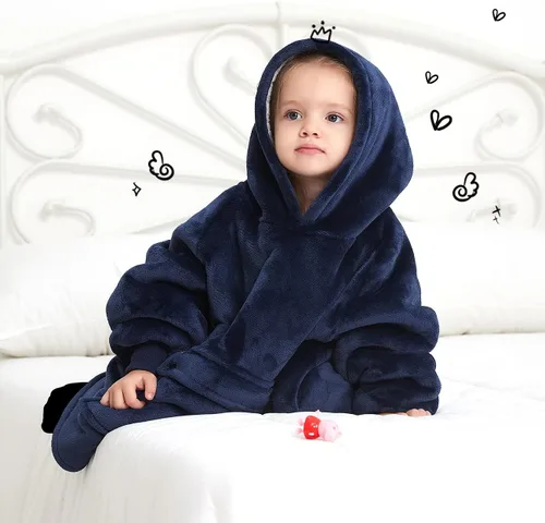 Miniatura 2 de KFUBUO - Manta con capucha portátil para niños pequeños, de Sherpa, con bolsillo, sudadera para niños de 2 a 6 años, sudaderas lindas, regalos